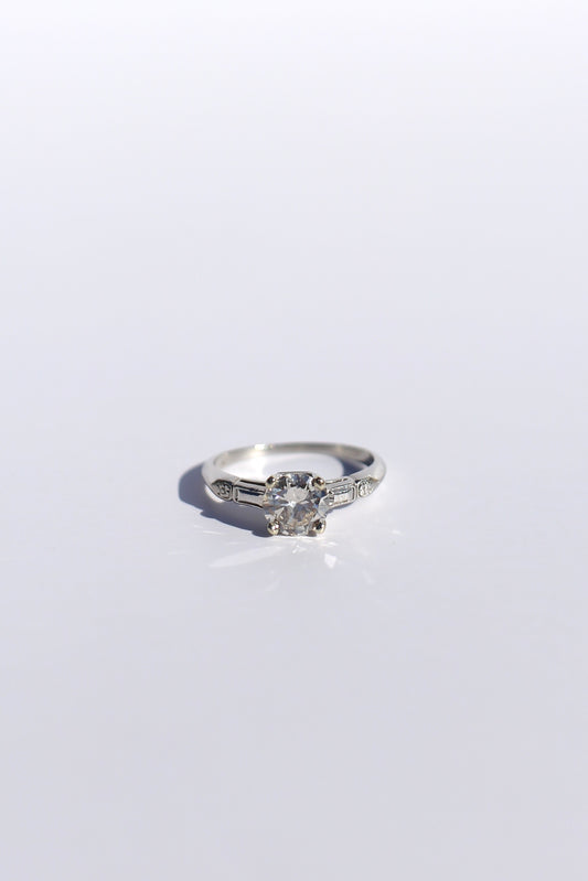 0.85ct Old European Cut Solitaire with Band Detailing