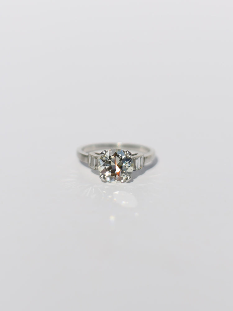 1.59ct GIA Old European Diamond Retro Ring