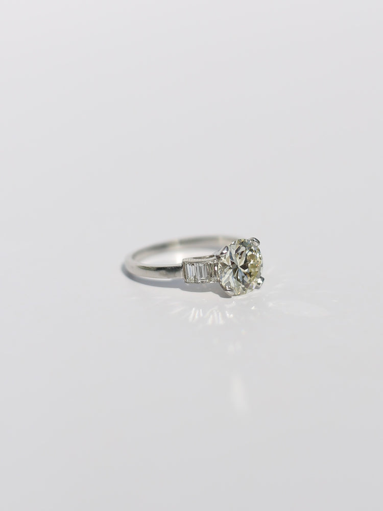 1.59ct GIA Old European Diamond Retro Ring