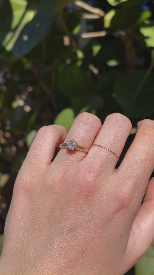 0.63ct Old Mine Cut Diamond Solitaire